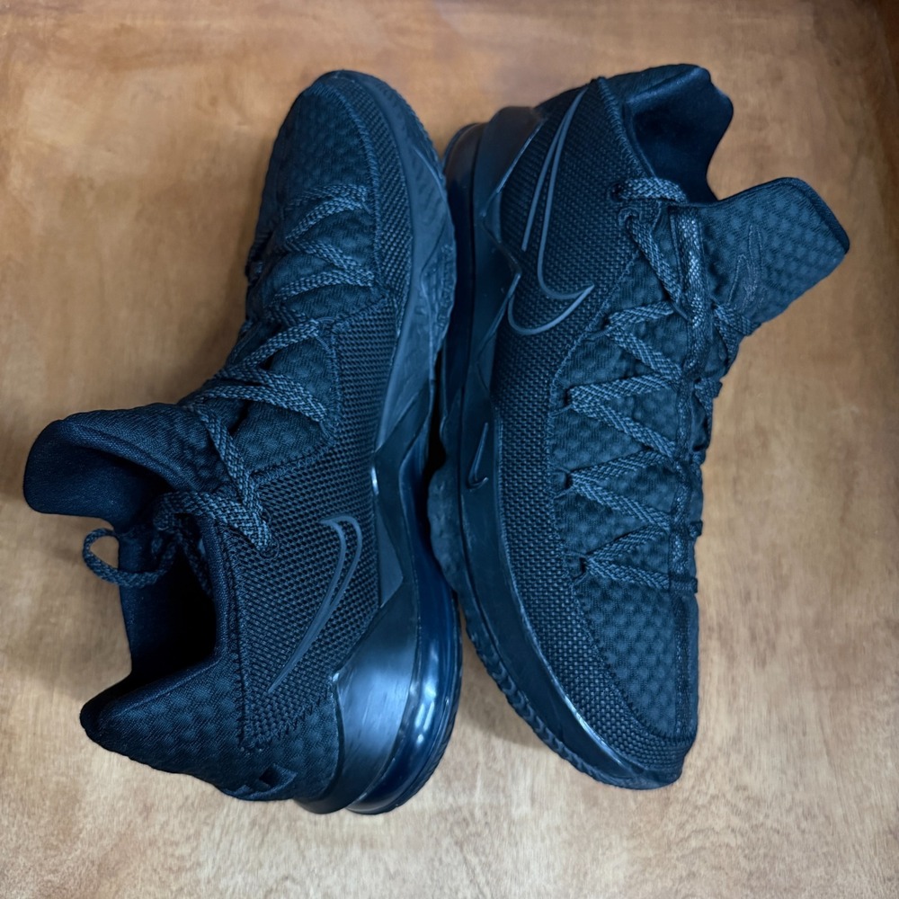 Nike LeBron 17 Low Triple Black Shoes Mens Sz 14 Basketball Sneakers CD5007-003